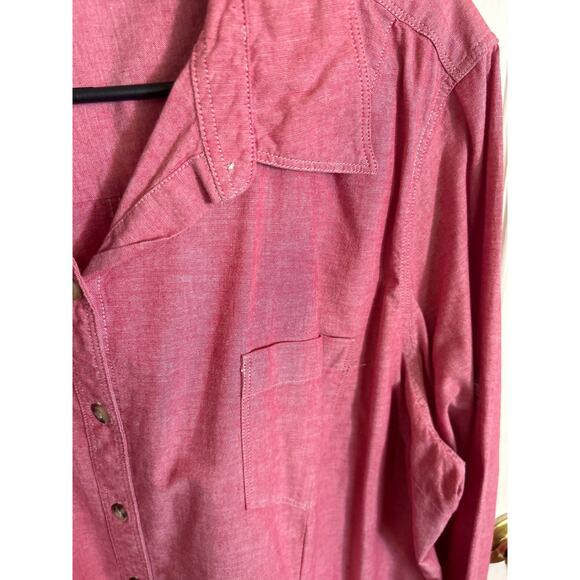 L.L. Bean Lot of 3 LS ButtonUpShirts Tan Plaid/Pink/Coral Size XXL - Picture 6 of 10